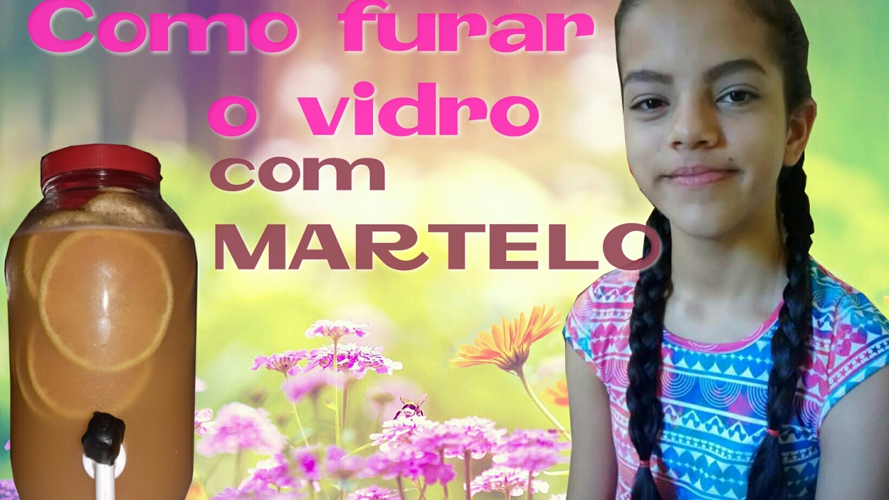 Como furar um vidro com MARTELO |DIY| Como fazer uma Suqueira