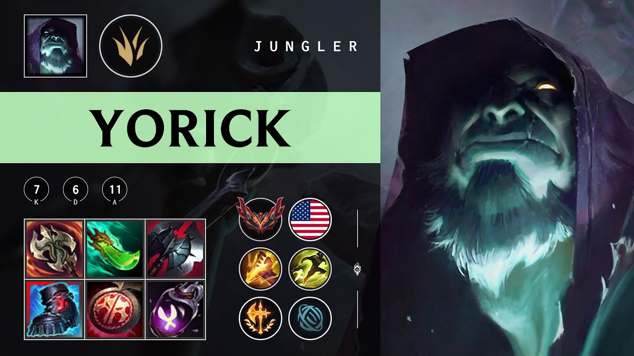 Yorick Jungle vs Jarvan IV - NA Grandmaster Patch 25.22