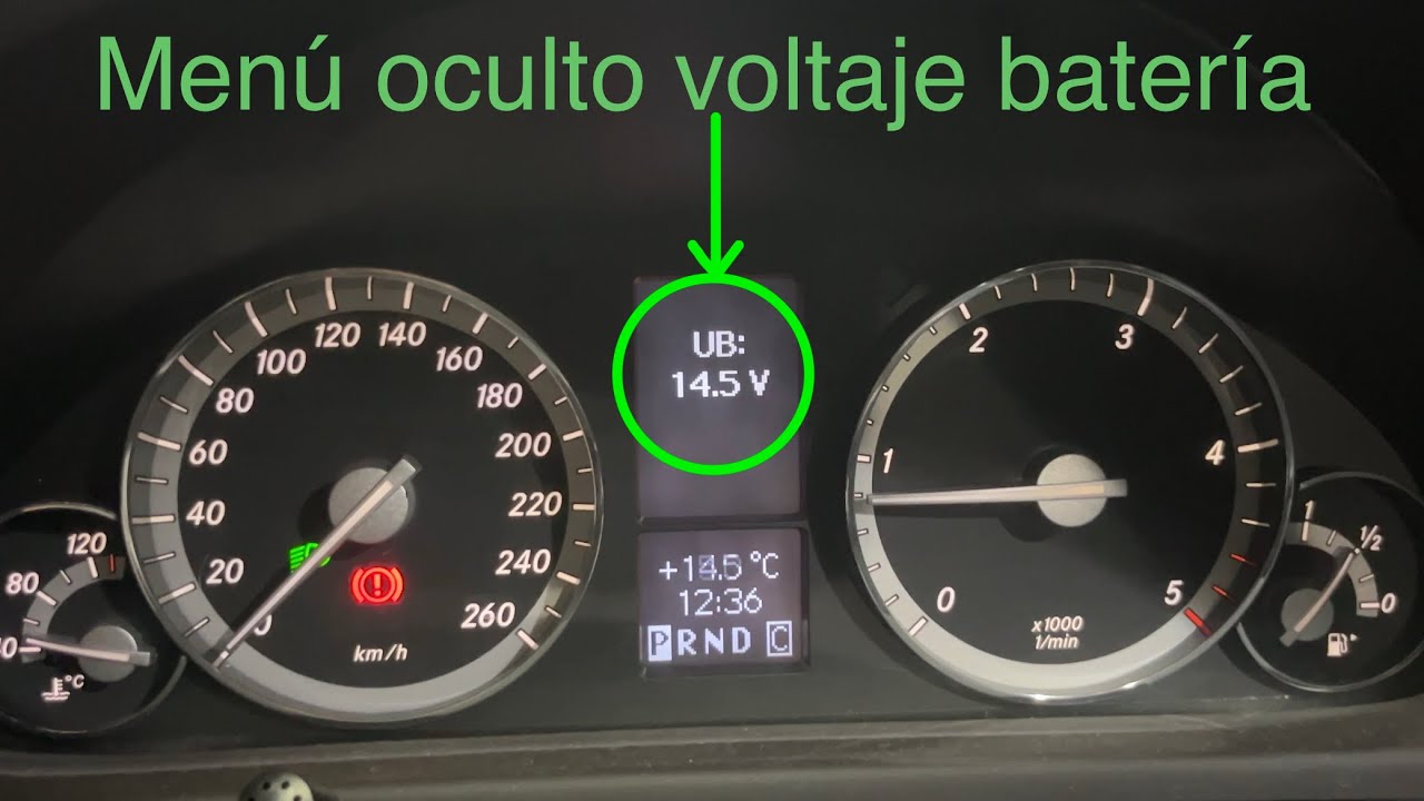 Menú oculto Mercedes para ver voltaje batería 
