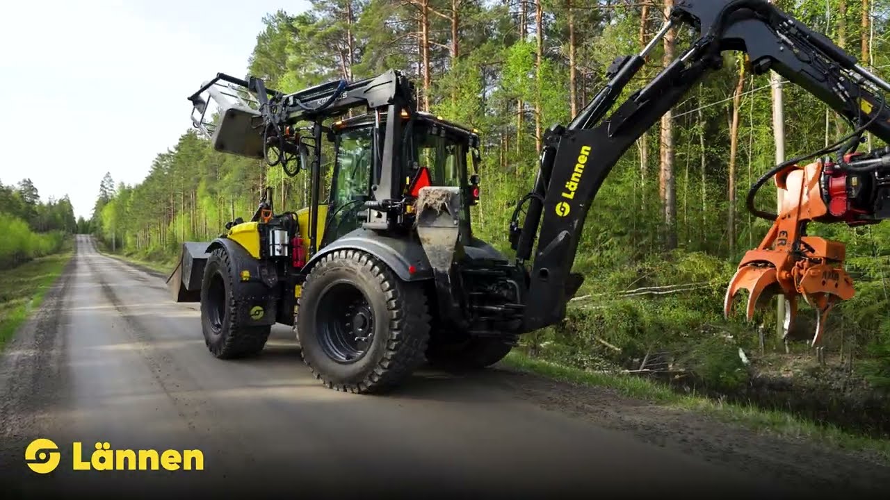 Lännen 8800M energiapuukouralla