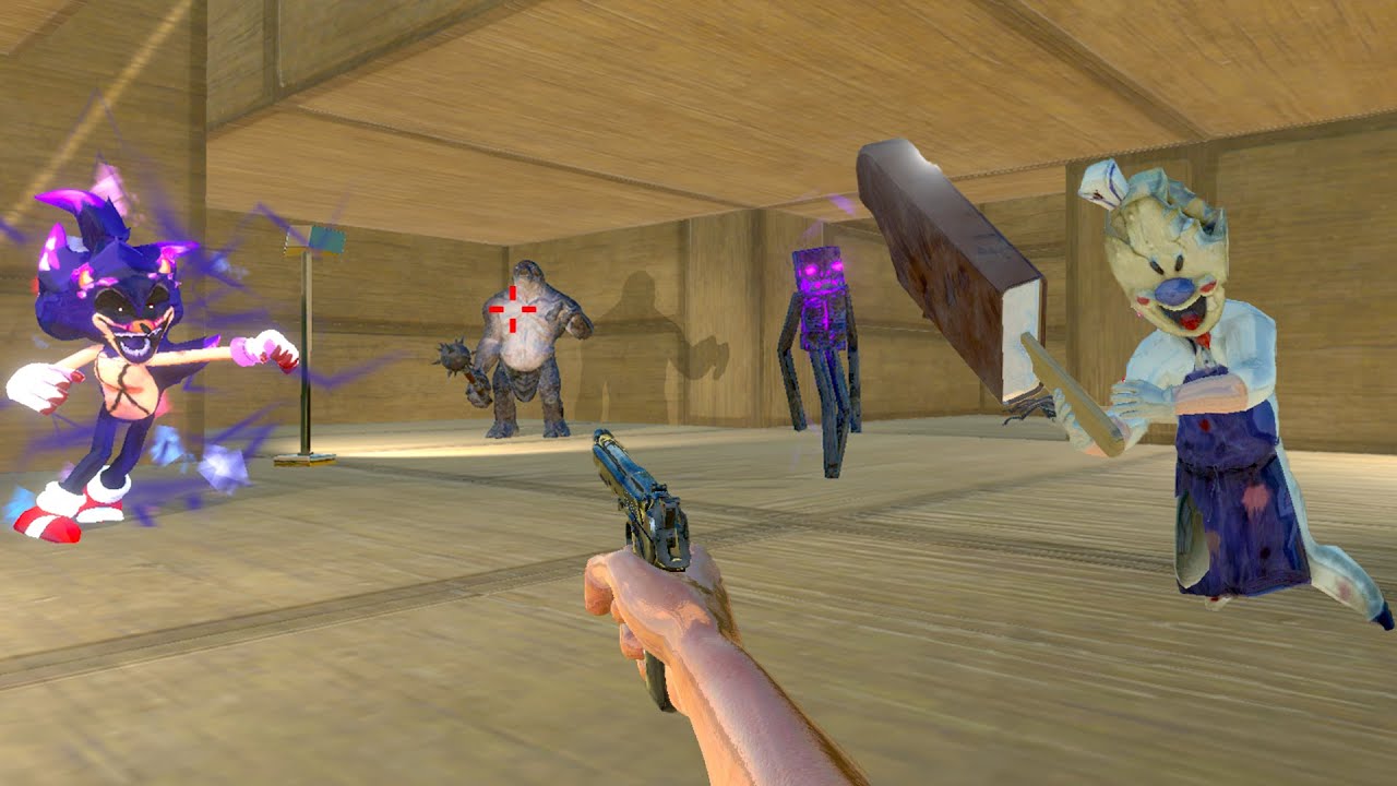 FPS AVATAR vs CREEPY MONSTER IN DARK MAZE - Animal Revolt Battle Simulator
