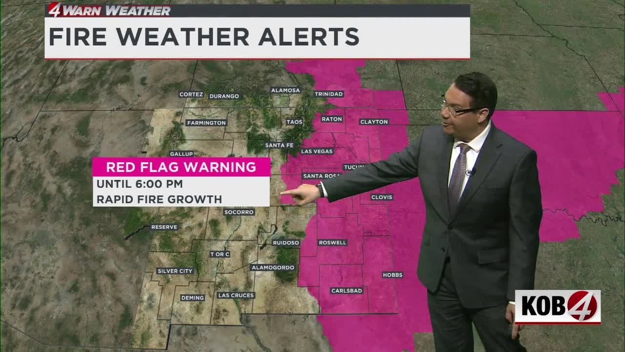 Near-record highs and fire danger hit New Mexico amid strong winds