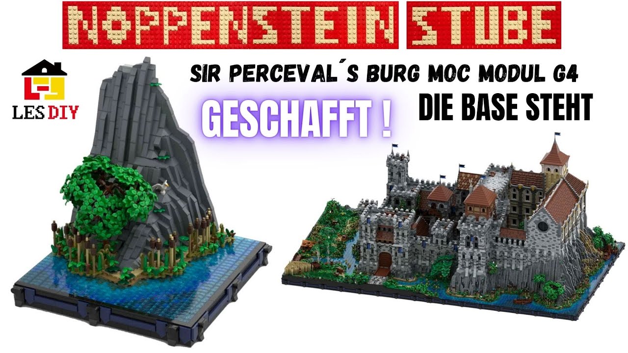 Der letzte Felsen | Geschafft! LesDiy Burg MOC Modul G4 Sir Perceval´s Klemmbaustein Burg