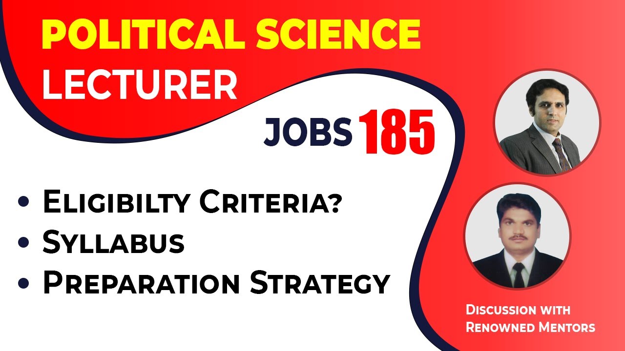 Political Science  lecturer Jobs | Lecturer Political Science Jobs | PPSC Jobs | Study River |