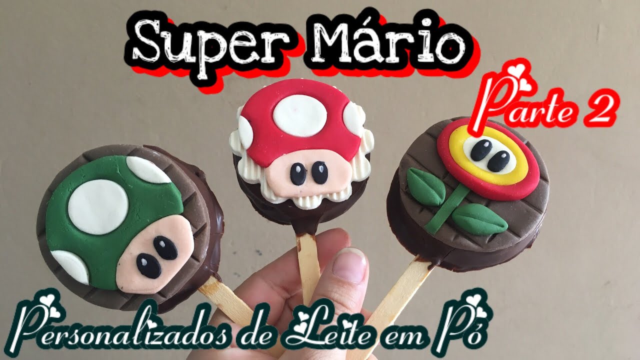 PIRULITO DE BOLACHA TEMA SUPER MARIO COM PASTA DE LEITE EM PÓ - PARTE 2 - JUSLENE RATCOV