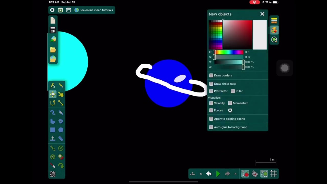 future of the solar system in Algodoo