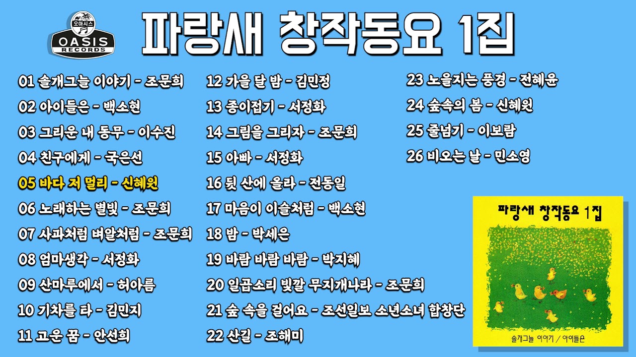 [오아시스레코드] 파랑새 창작동요 1집