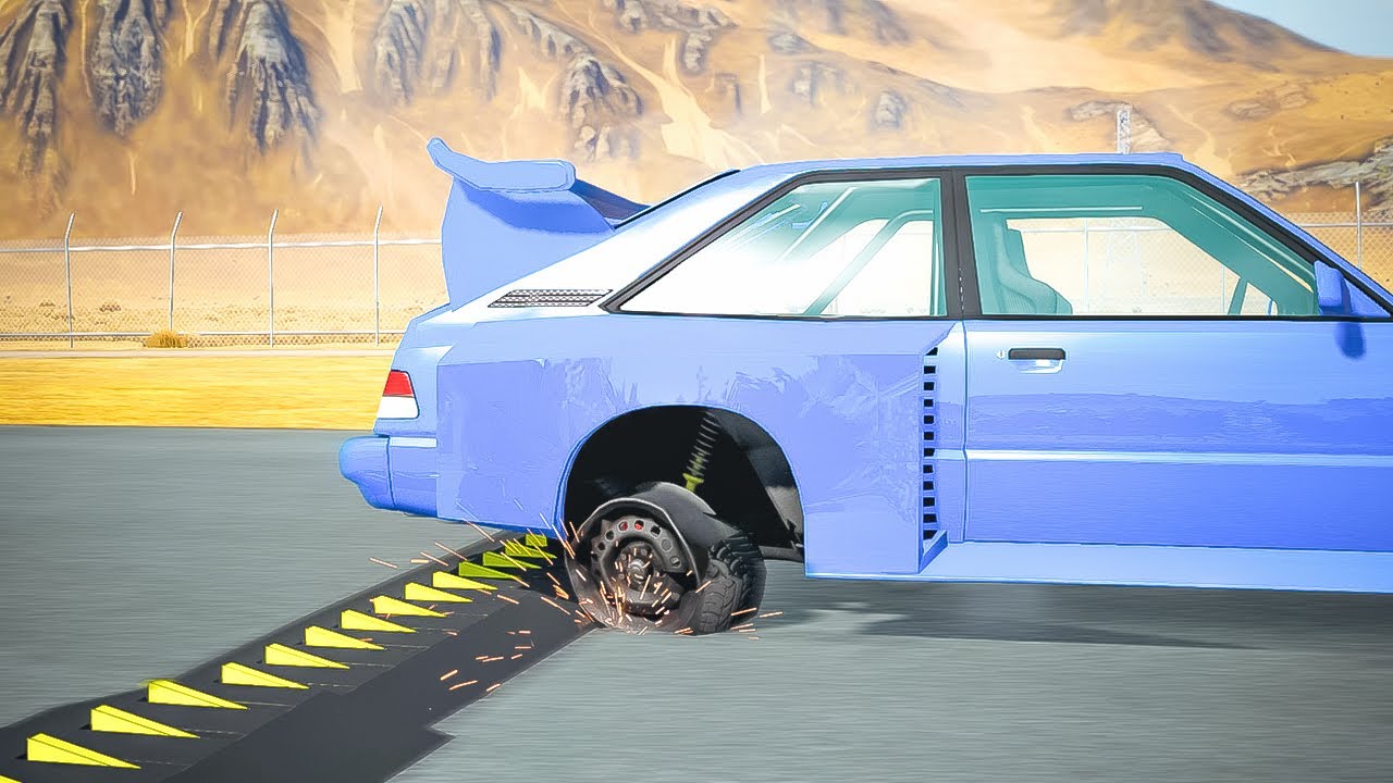 Spike Strip - Tear Tires - Beamng drive | SpeedRolls