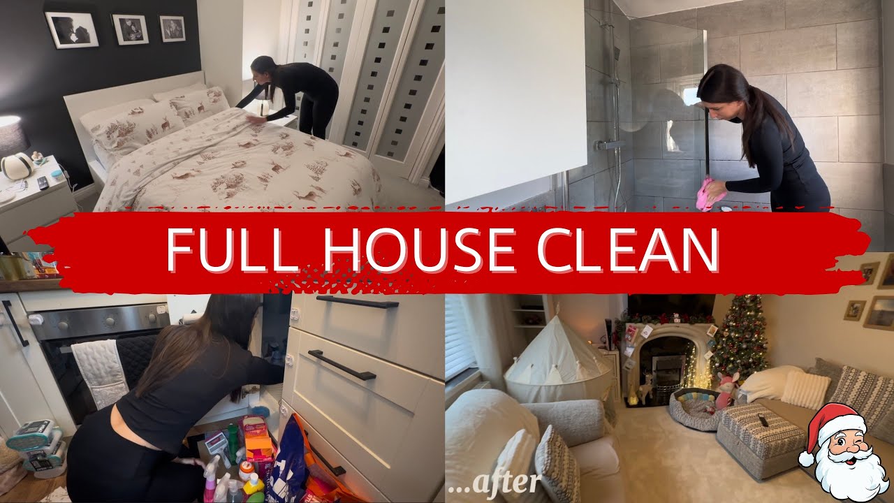 ENTIRE MESSY HOUSE CHRISTMAS CLEAN | Extreme Cleaning Motivation | Real Life Mess | UK
