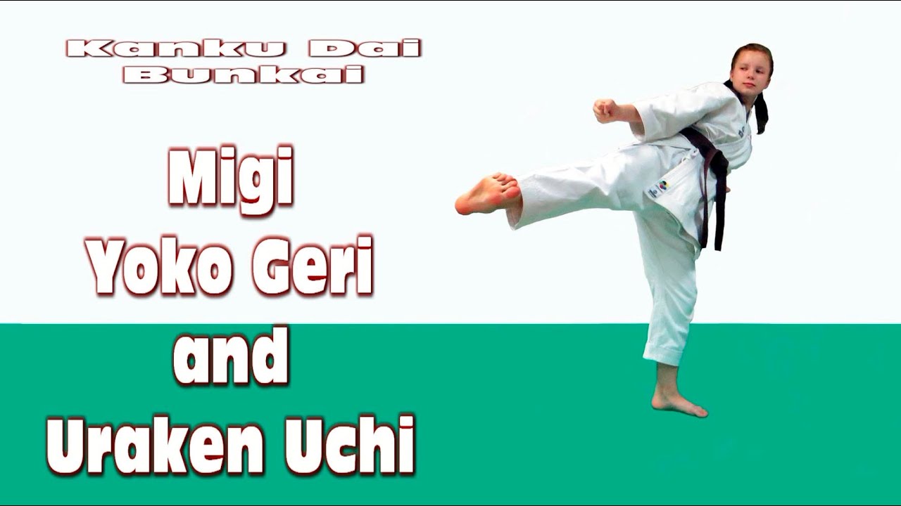 DrobyshevskyKarateSystem: Kanku Dai-Combat Bunkai-7-Yoko Geri and Uraken Uchi-Stick Disarm