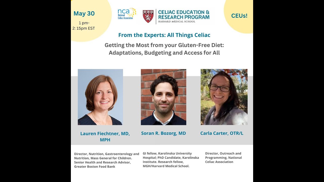 Getting the Most from your Gluten-Free Diet: Adaptations, Budgeting and Access for All