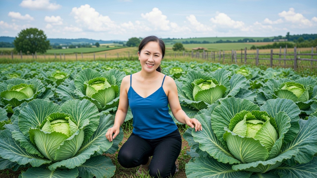 Big Cabbage Harvest: Thousands of Heads – Selling at the Village Market | Emma Daily Life