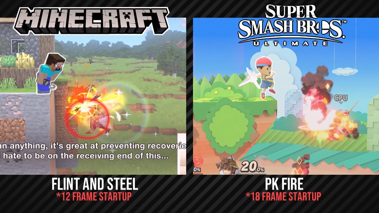 Steve Complete Moveset Comparison - Frame by Frame