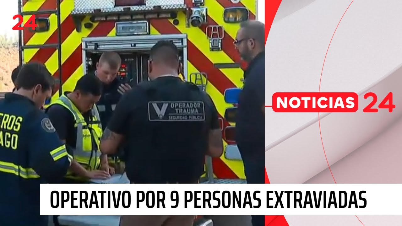 Operativo de Bomberos por 9 personas extraviadas en Cerro Manquehue | 24 Horas TVN Chile