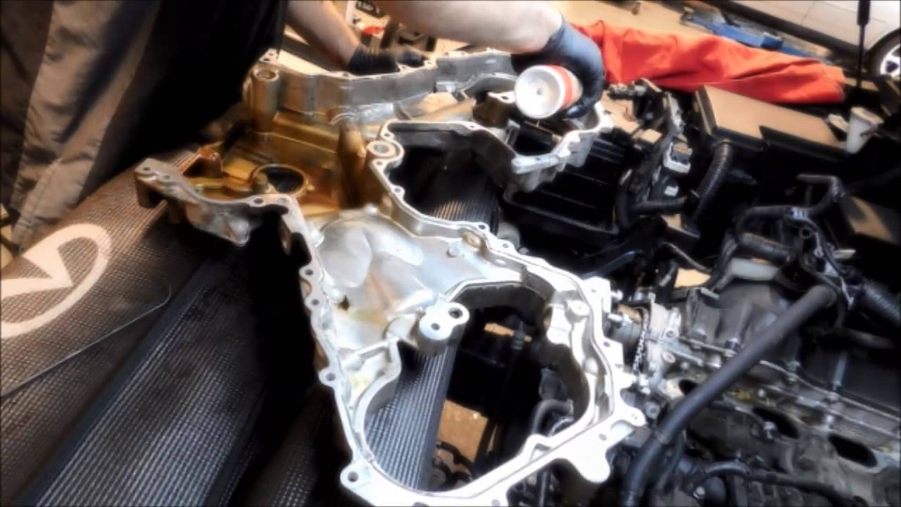 Infiniti Qx56 Timing Chains removal and installation time lapse