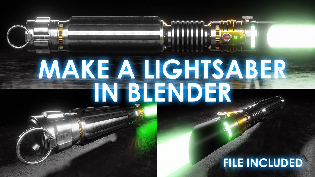 Как сделать световой меч в Blender