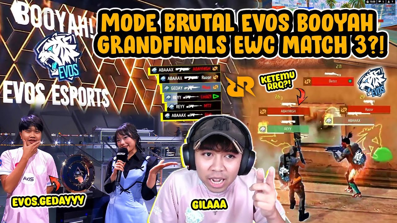 KELASSS EVOS MODE JERSEY PINK BOOYAH!! - REACTION GRANDFINALS EWC MATCH 3