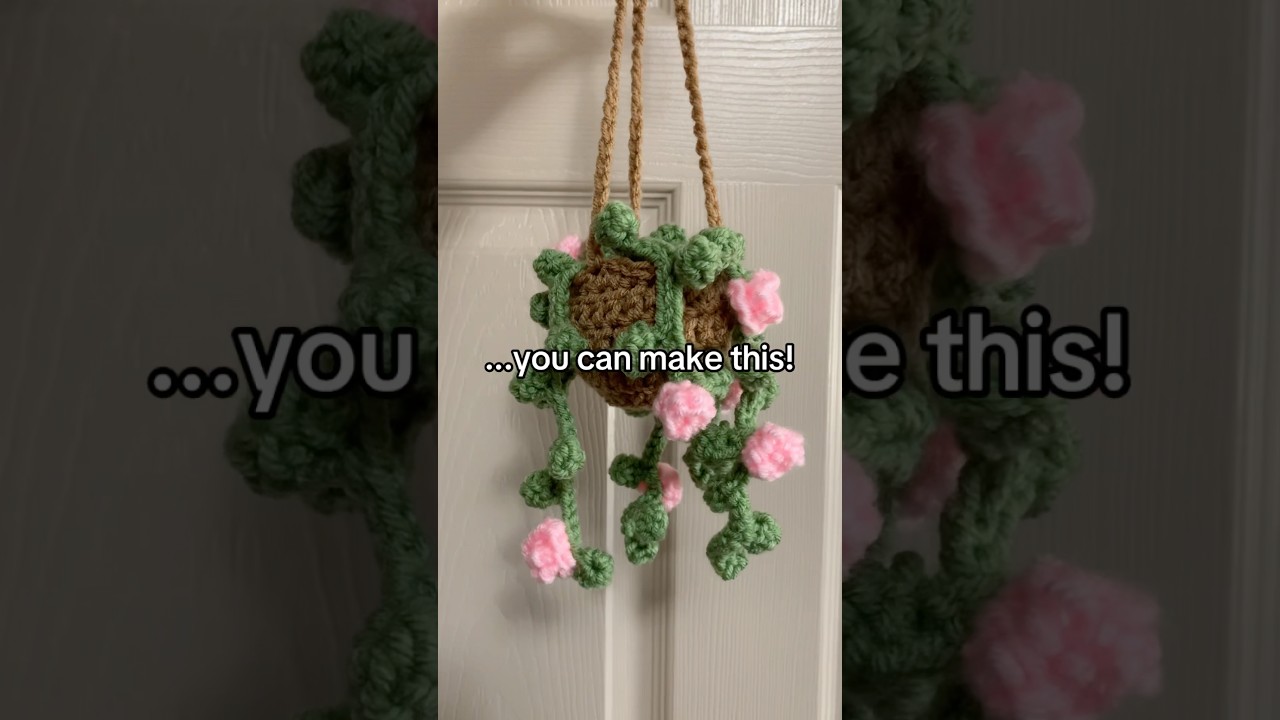 crochet hanging plant! 🪴 | #crochet #amigurumi
