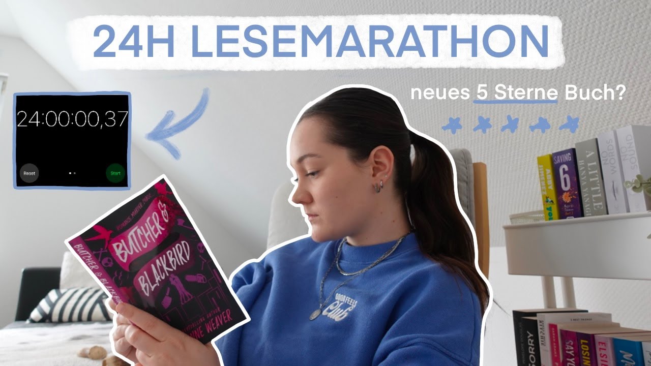 Wie viel lese ich in 24 Stunden? // Mein erster Lesemarathon!⏱️📚🫶🏼