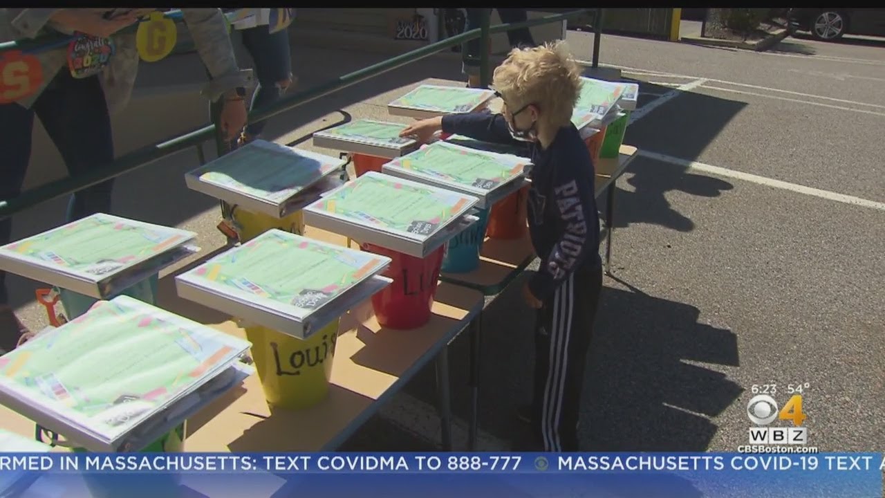 Needham Preschool Holds Graduation Car Parade