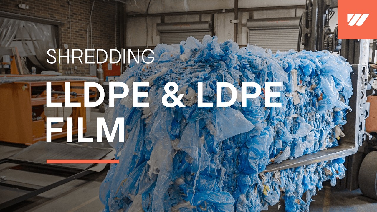 LLDPE and LDPE Film Shredded with a WEIMA Shredder