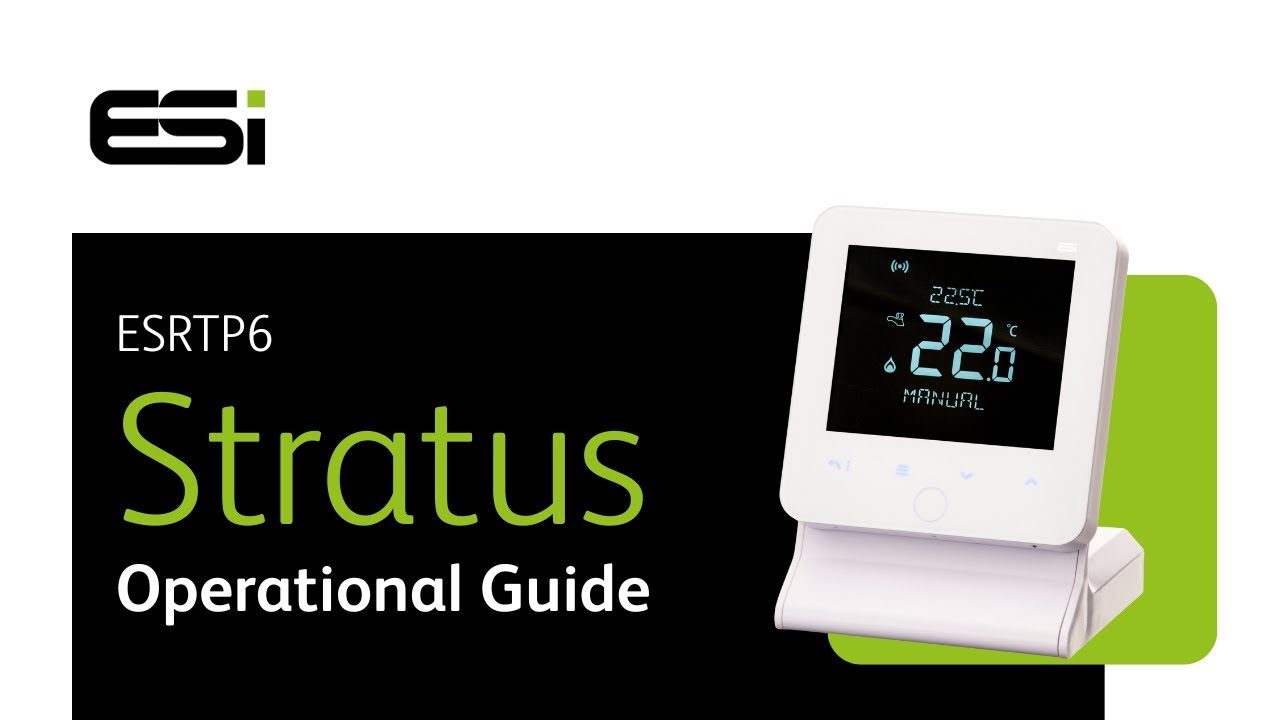 ESi Stratus ESRTP6 Smart Thermostat - Full Operational Guide