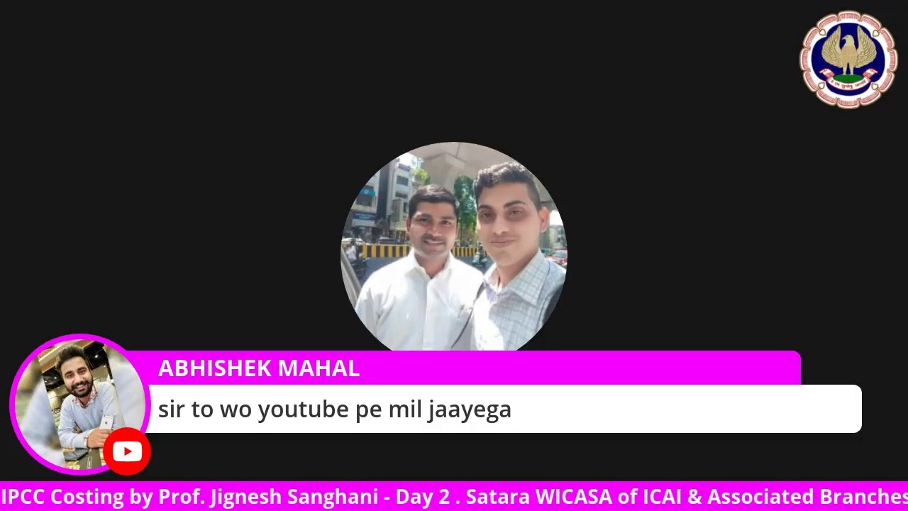 #CA_Inter_IPCC Costing - Jignesh Sangani -  27/7/20
