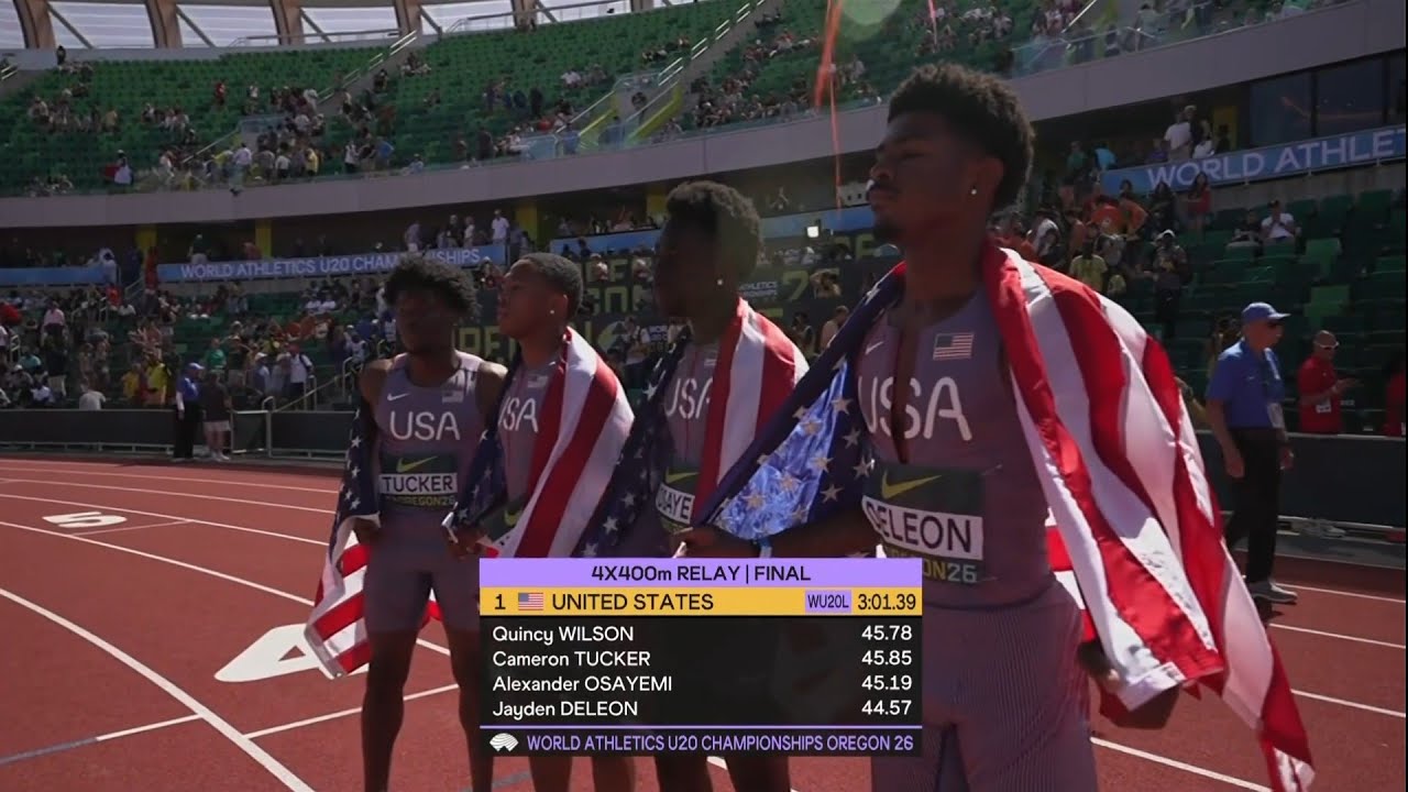Watch: Usa Wins 4x400 Men's Relay Race Final | World Athletics U20 Championships Highlights 2026