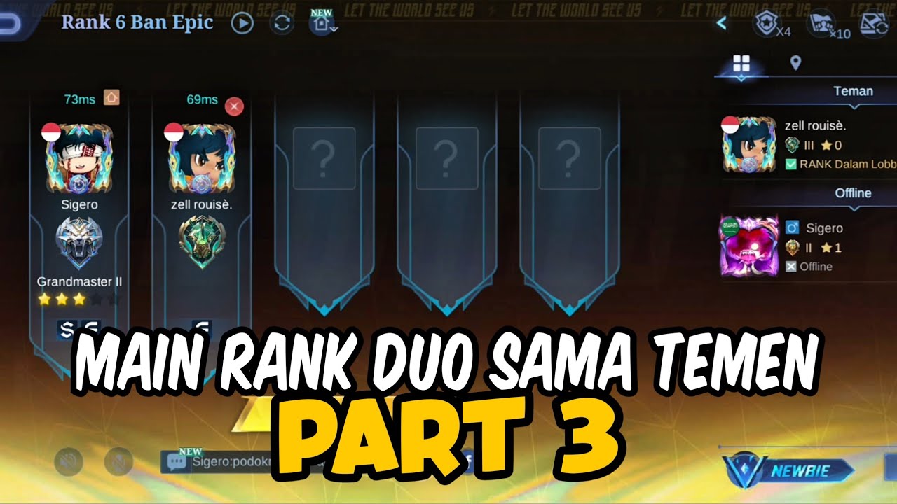 MABAR RANK SAMA TEMEN #3