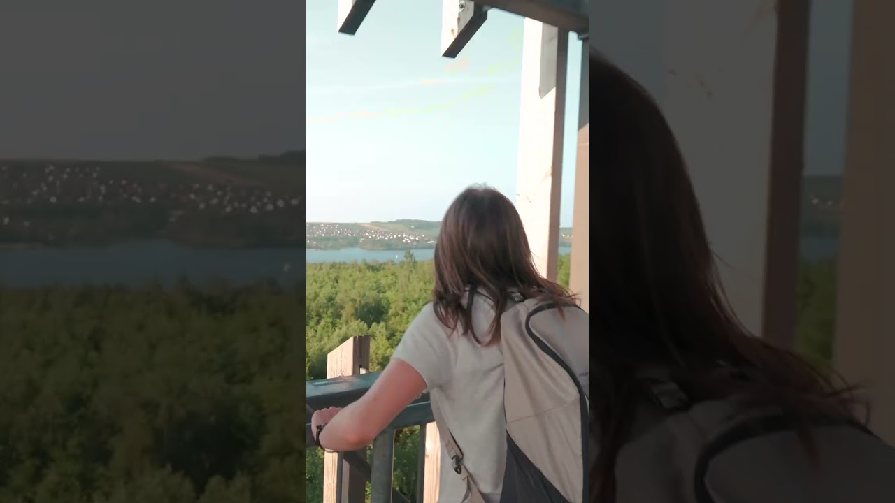 The Möhnesee tower in Sauerland Germany 