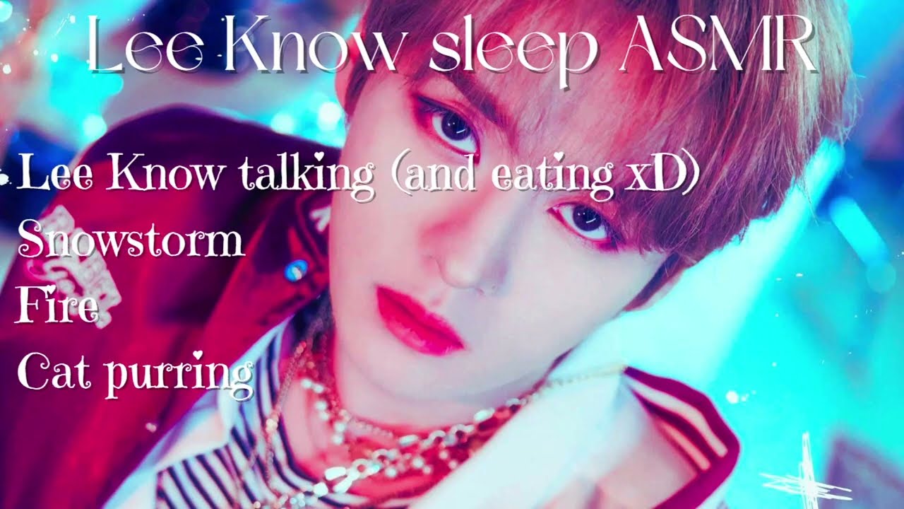 Stray Kids - Lee Know | Sleep ASMR | Talking, Fire, Snowstorm, Cat purring 🎧