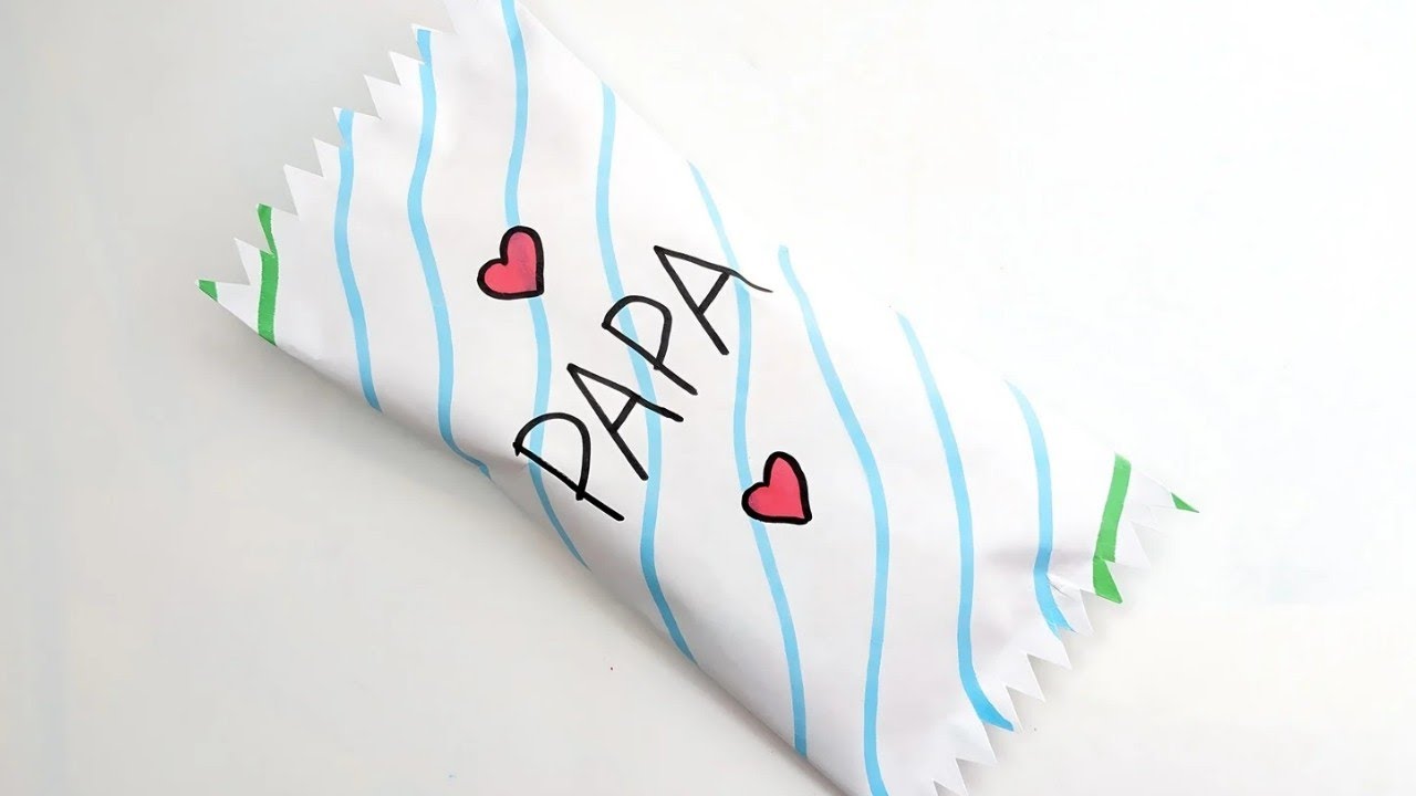Vatertagsgeschenk basteln einfach🍫🎁 Basteln mit Papier für Vatertag - Geschenk basteln 