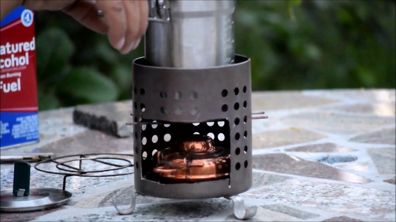 Ikea hobo stove with fondue burner.
