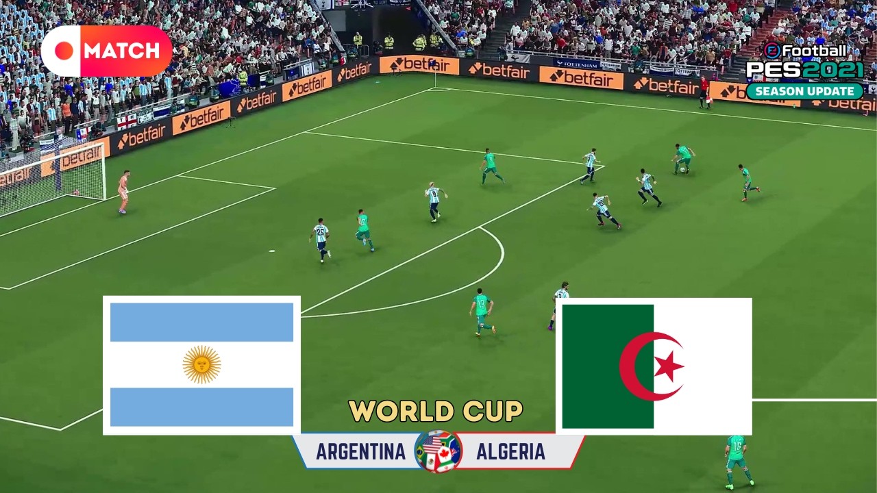 Argentina vs Algeria | World Cup 2026 Simulation | eFootball PES 21 Realistic Gameplay