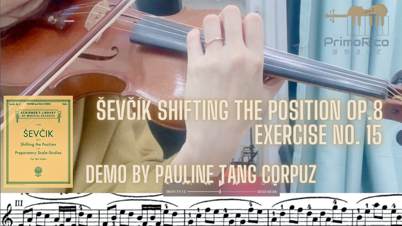 【Ševčík Shifting the Position Op.8】 Exercise No. 16 | Demo by Pauline Tang Corpuz | Pt Violin Studio