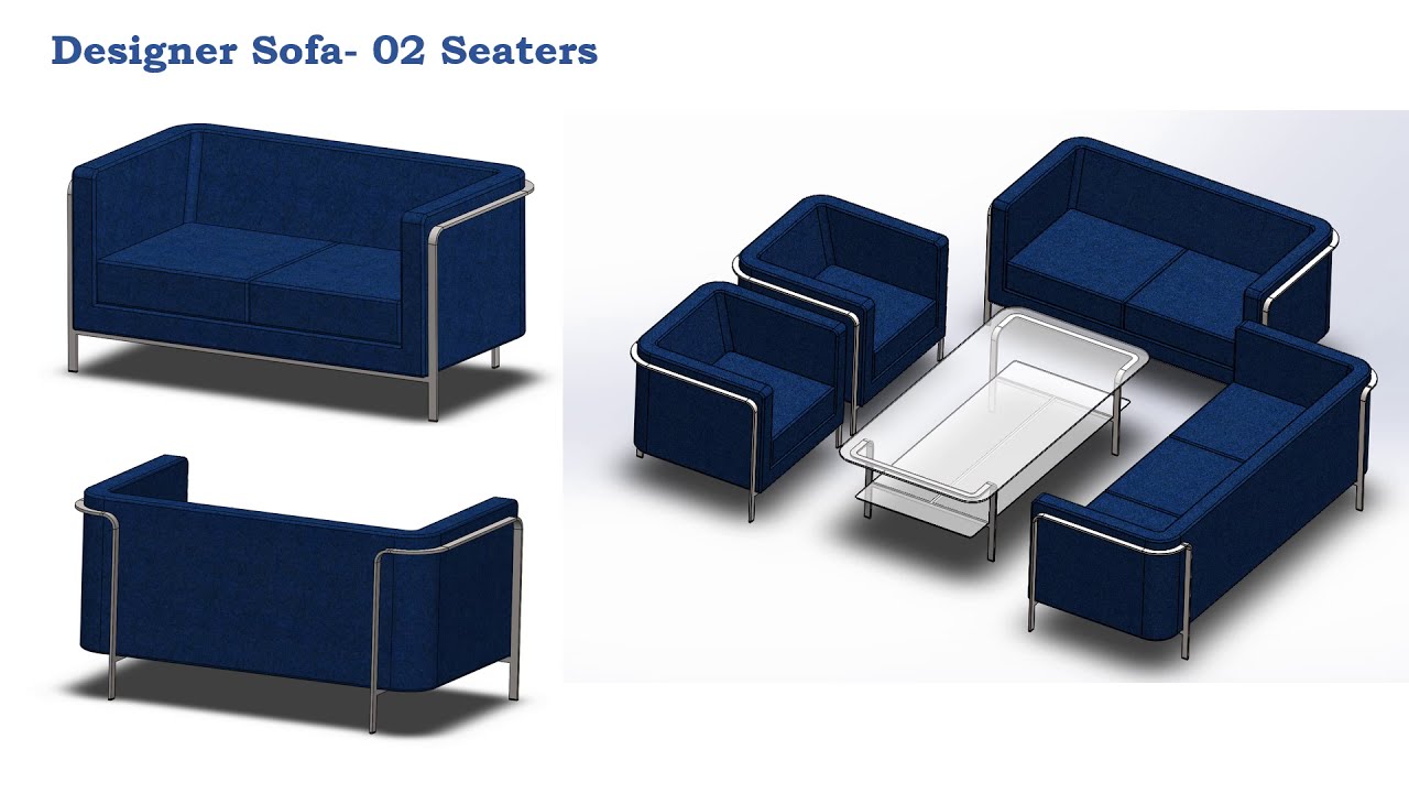 Learn How to Design 2 Seater Sofa in Solidworks.| Sofa Design | Step By Step | Advance Solidworks