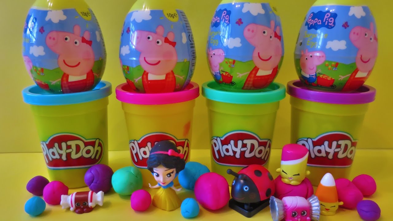 PLAY-DOH Surprise Egg Squashing!! Fun Toy SURPRISES!!