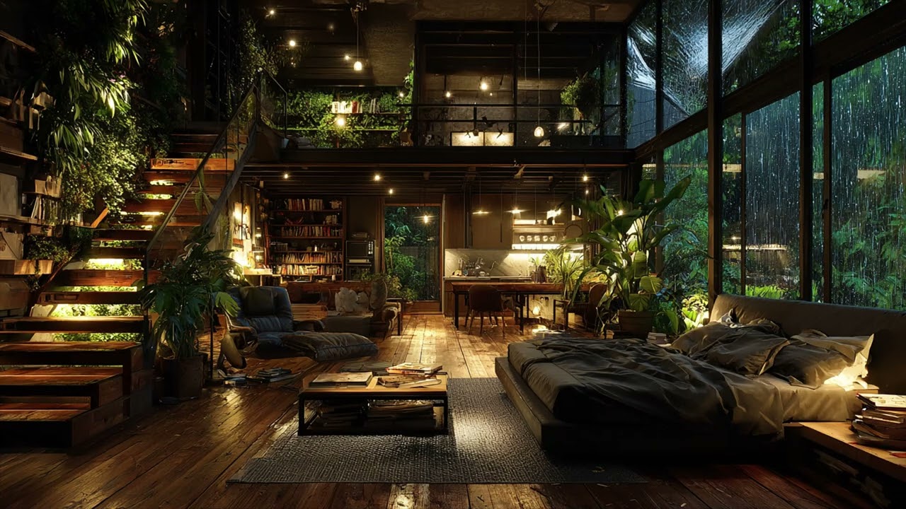 Rainy Night Deep Relaxation 🌙 Calm Piano Music & Gentle Rain Sounds for Sleep