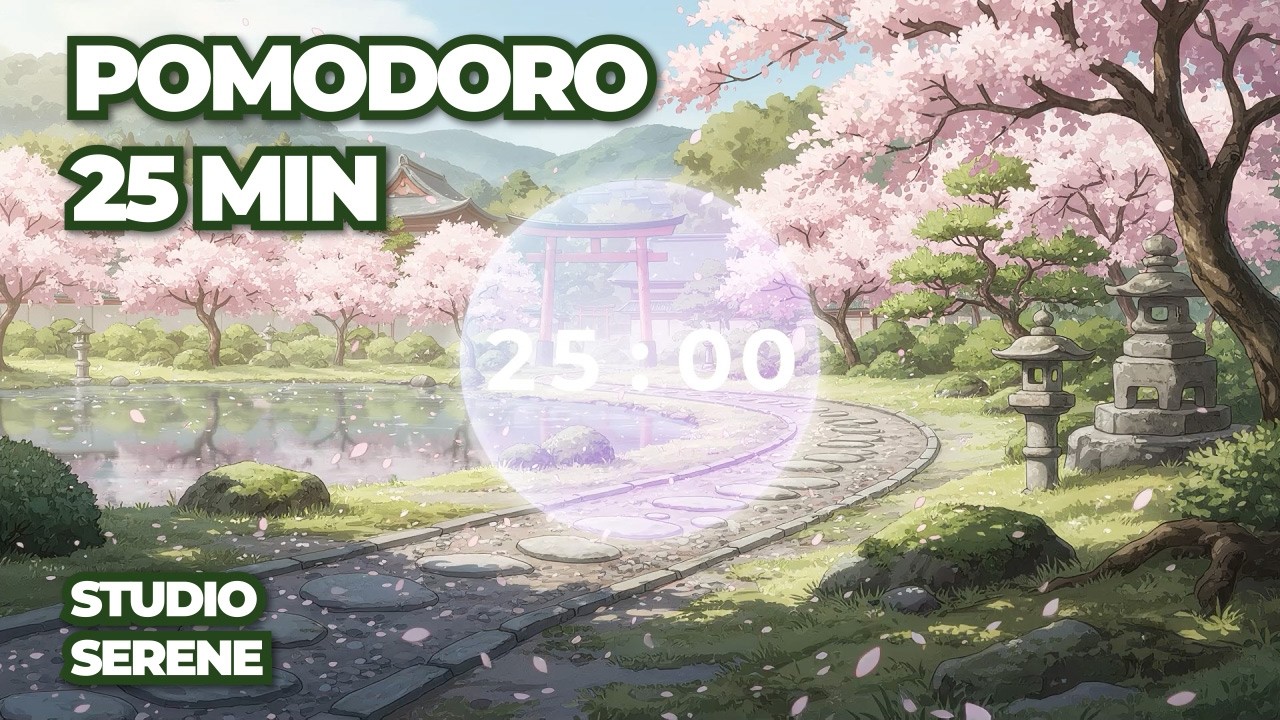 25 Min Pomodoro Timer 🧬 Medical School Study Session • Zen Lofi Ambience