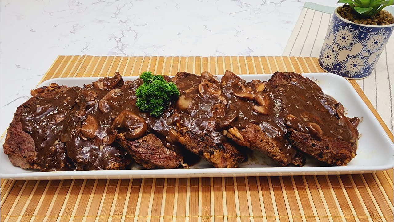 FILET MIGNON CON SALSA DE CHAMPIÑONES - LA MEJOR RECETA MUY FÁCIL Y DELICIOSA