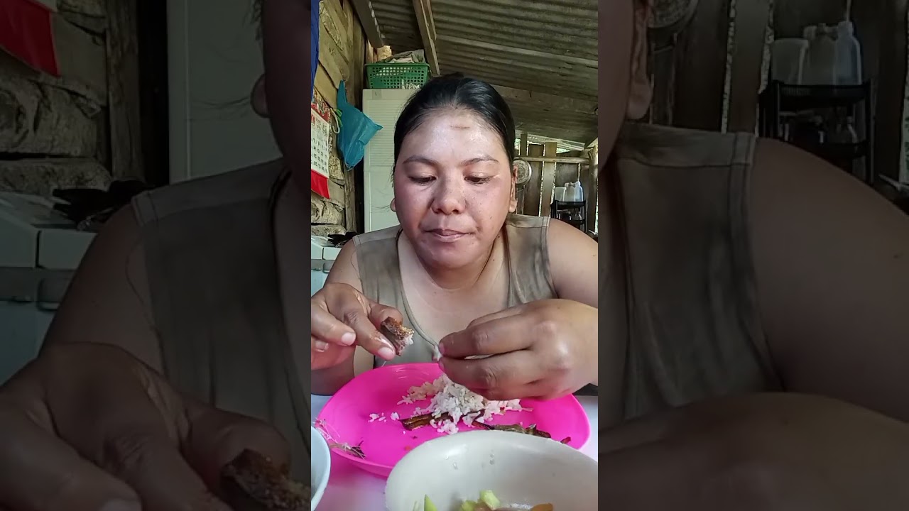 Pritong bangus at talong