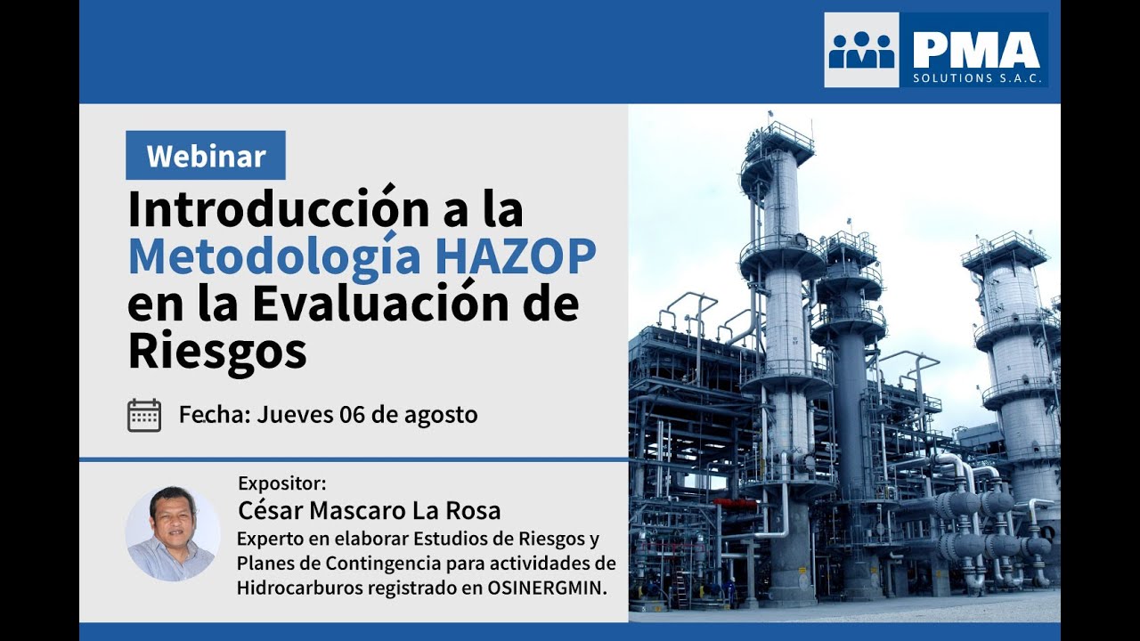 Webinar: Introducción a la Metodología  HAZOP en la Evaluación de Riesgos