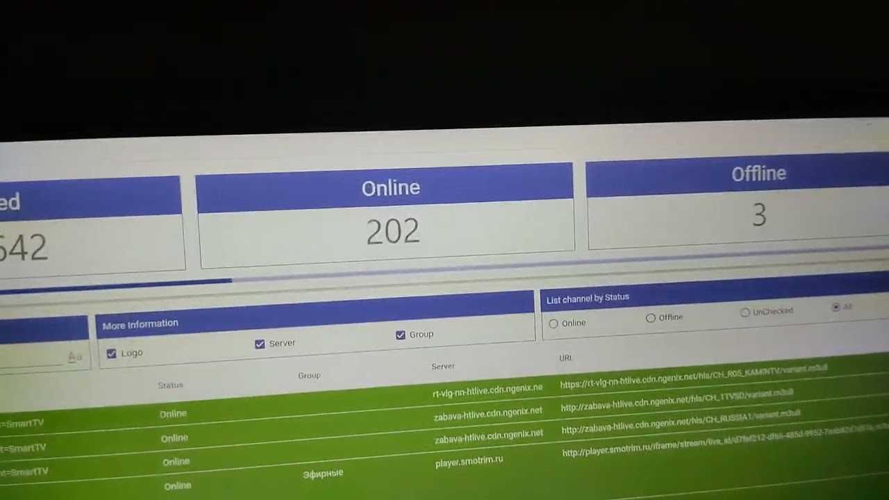 Редактирование плейлиста IPTV