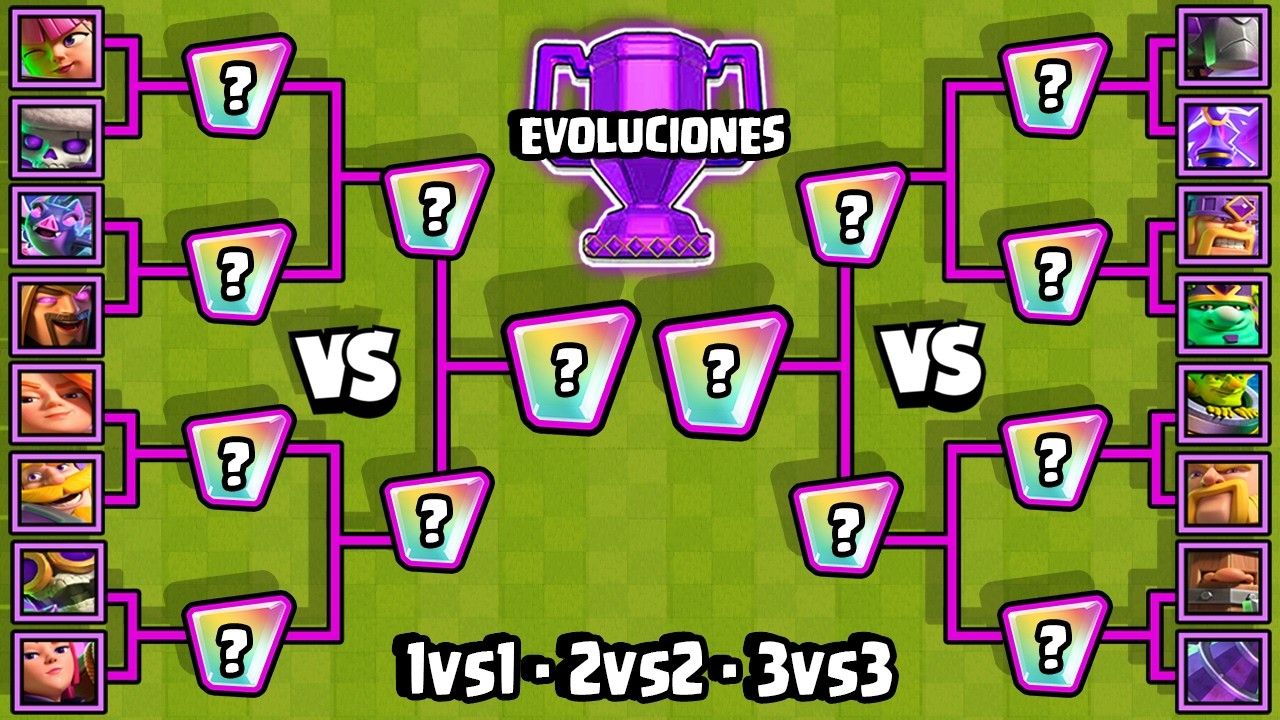 TORNEO de NUEVAS CARTAS EVOLUCIONANADAS | 1vs1 - 2vs2 - 3vs3 | Clash Royale