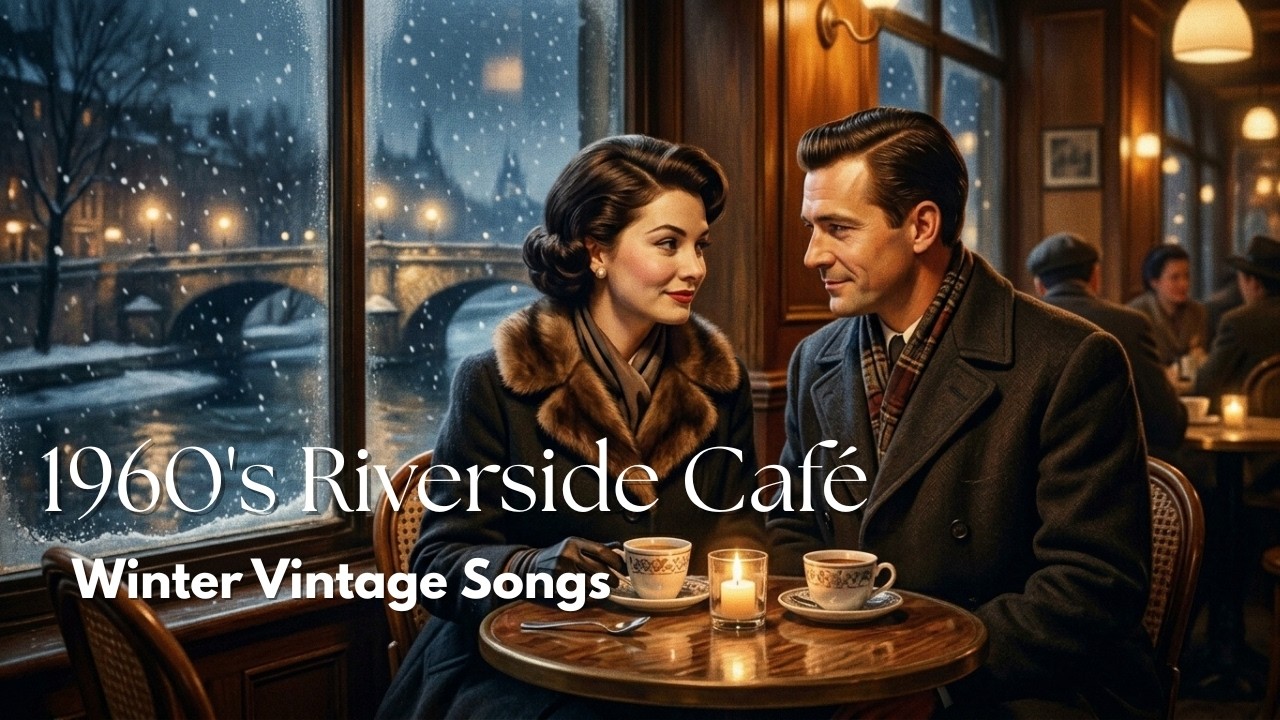 One Night in 1960: Winter Riverside Café | Nostalgic Vintage Songs
