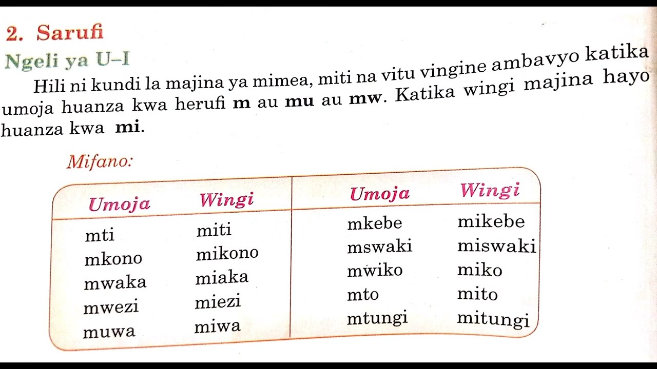 SARUFI // NGELI YA U-I.