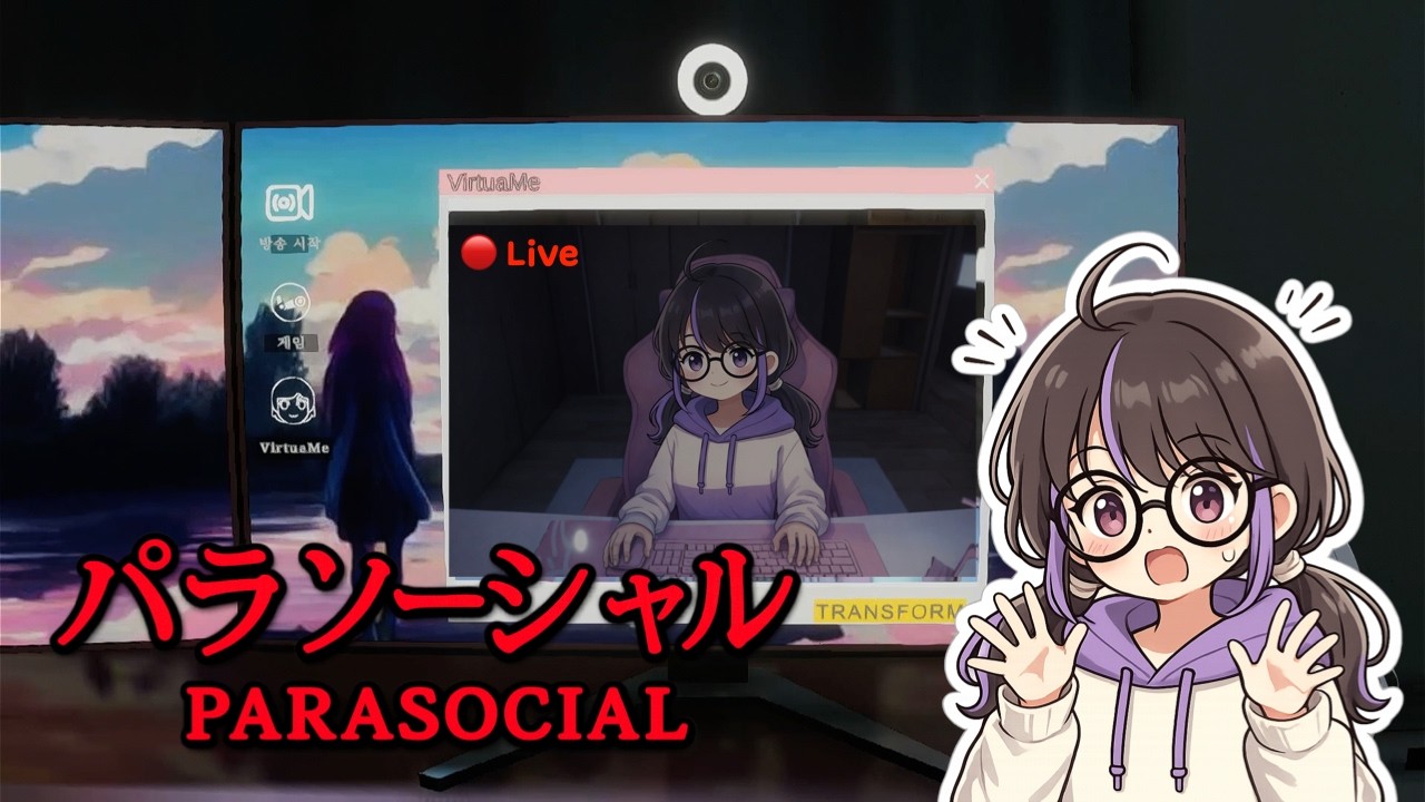 생방송 중에 실수로 얼굴이 공개되어 버렸습니다...!  [Parasocial | パラソーシャル] #풀버전 #결말포함