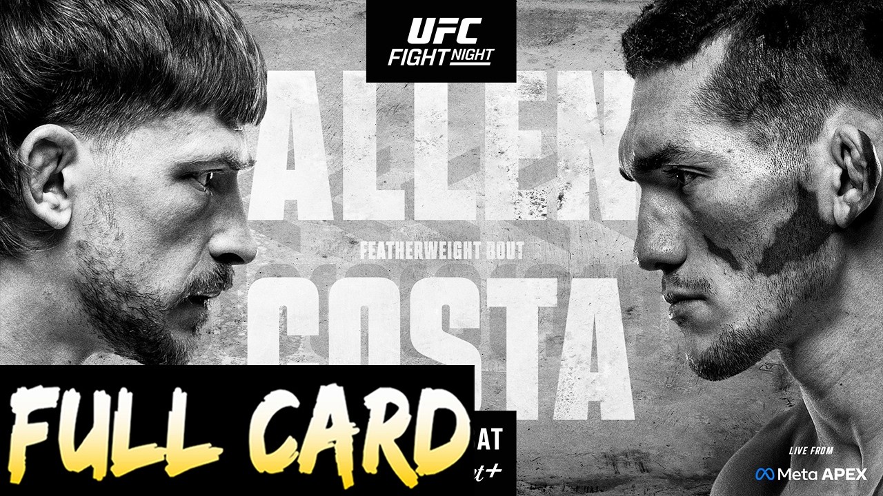 Прогнозы на UFC Vegas 117: Аллен против Косты, полный список ставок.