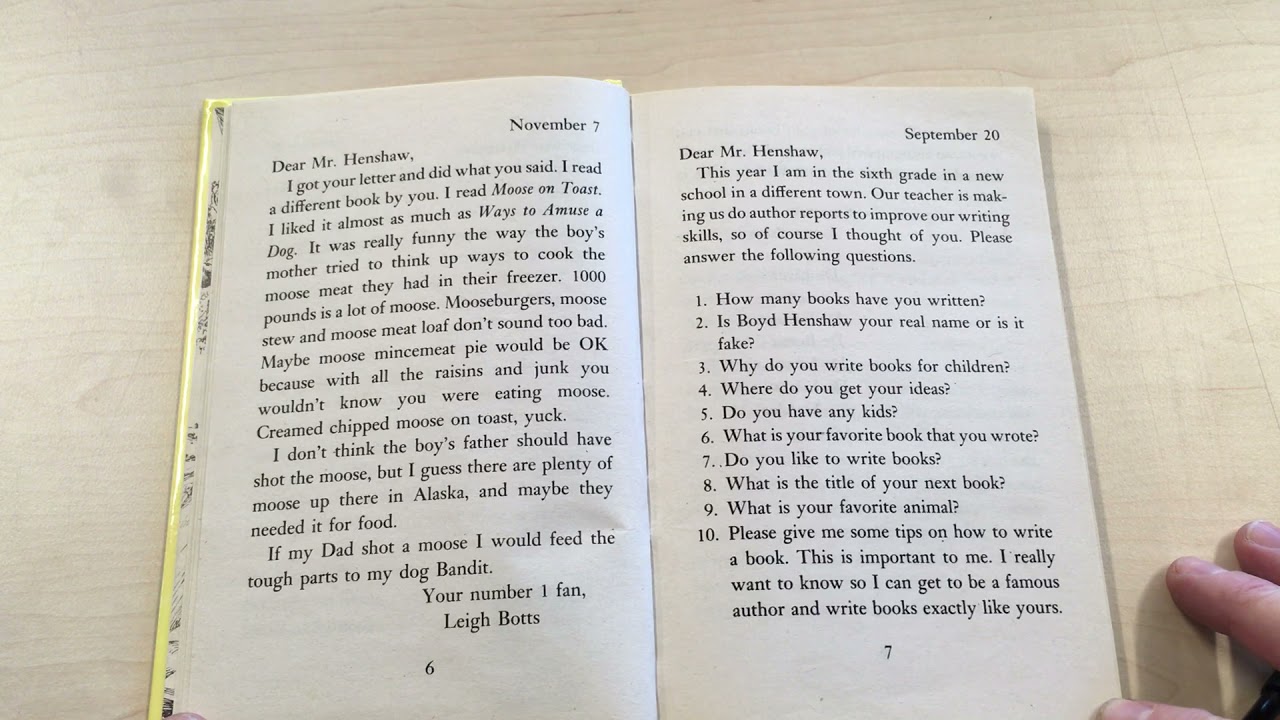 Dear Mr. Henshaw pages 01 - 11