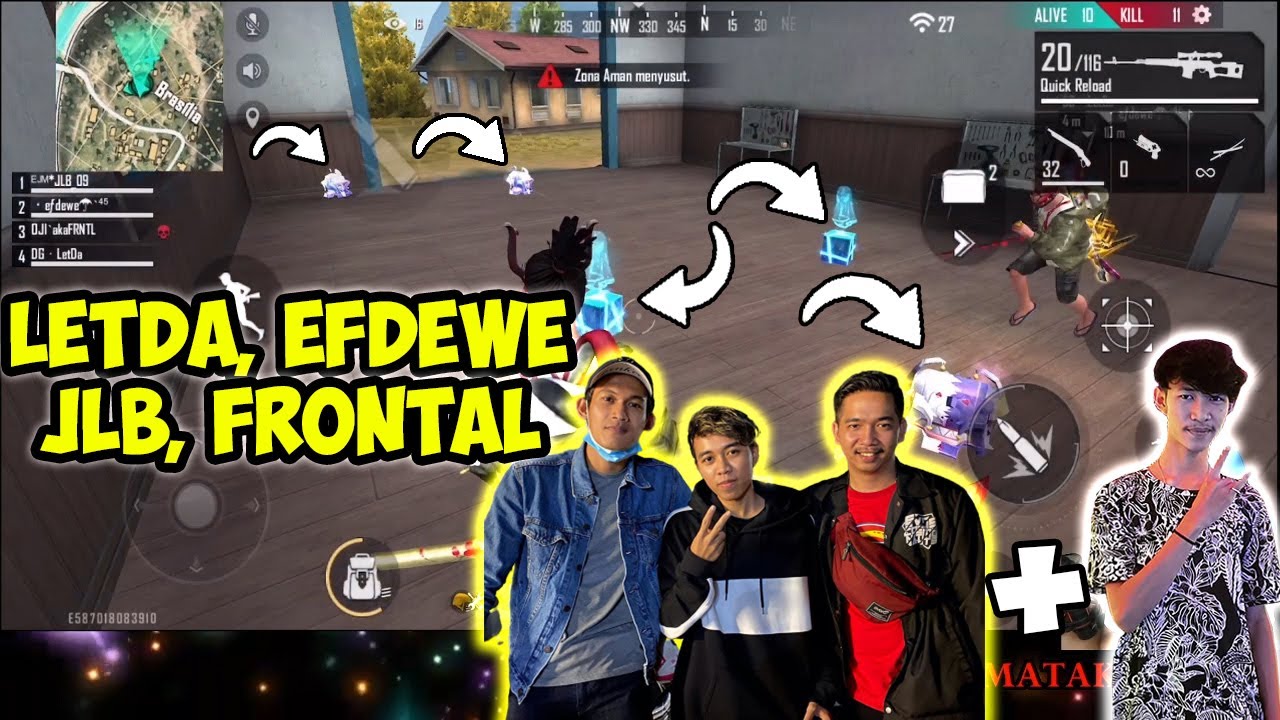 FRONTAL MASUK KUMIS HYPER FIX AKU JADI CADANGAN GAPAPA :D || FREEFIRE